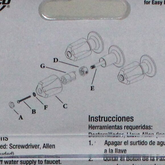 Danco Universal Large Metal Canopy Handles Fits Any Faucet No. 80019 - Picture 6 of 8